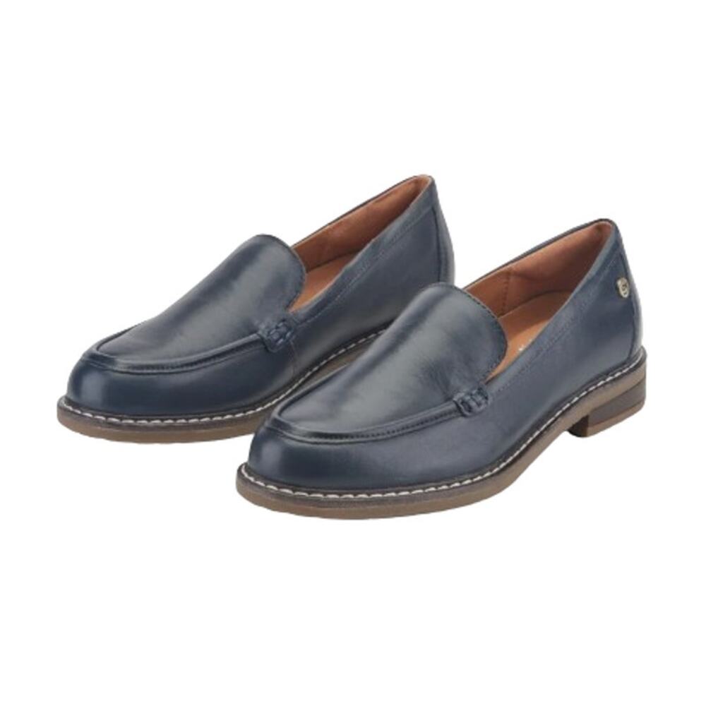 EASY SPIRIT Women's Jaylin Casual Loafers Size 7.5M Navy Blue Leather NIB